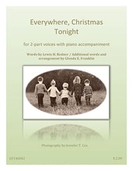 Everywhere, Christmas Tonight Two-Part choral sheet music cover Thumbnail